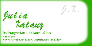 julia kalauz business card