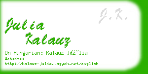 julia kalauz business card